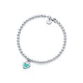 Tiffany Blue Heart Tag Bead Bracelet