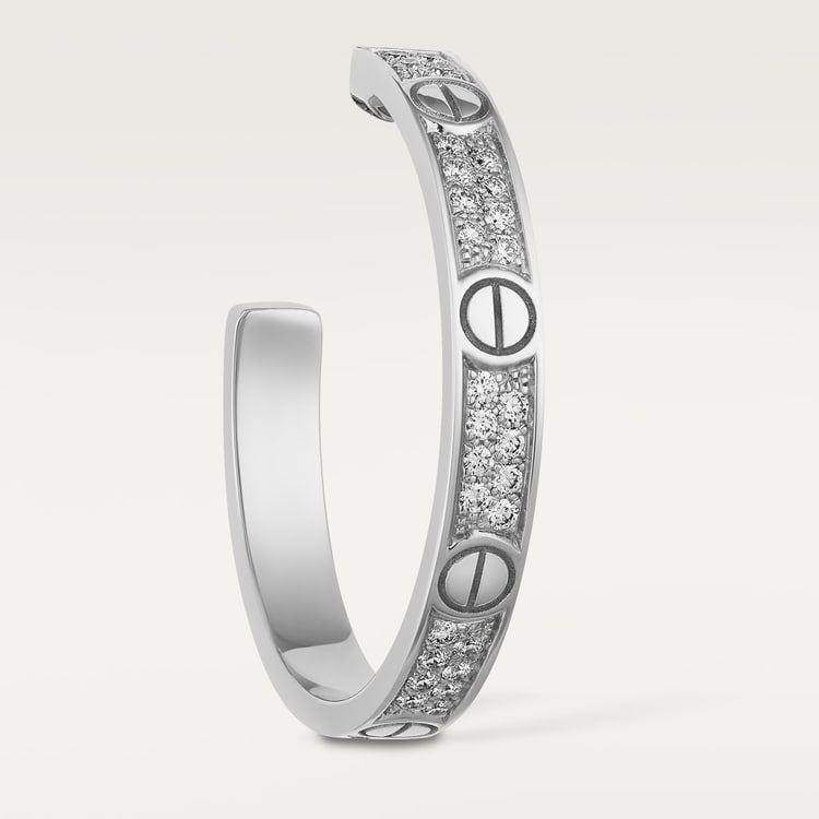 Cartier Love Pavé Hoop Earrings