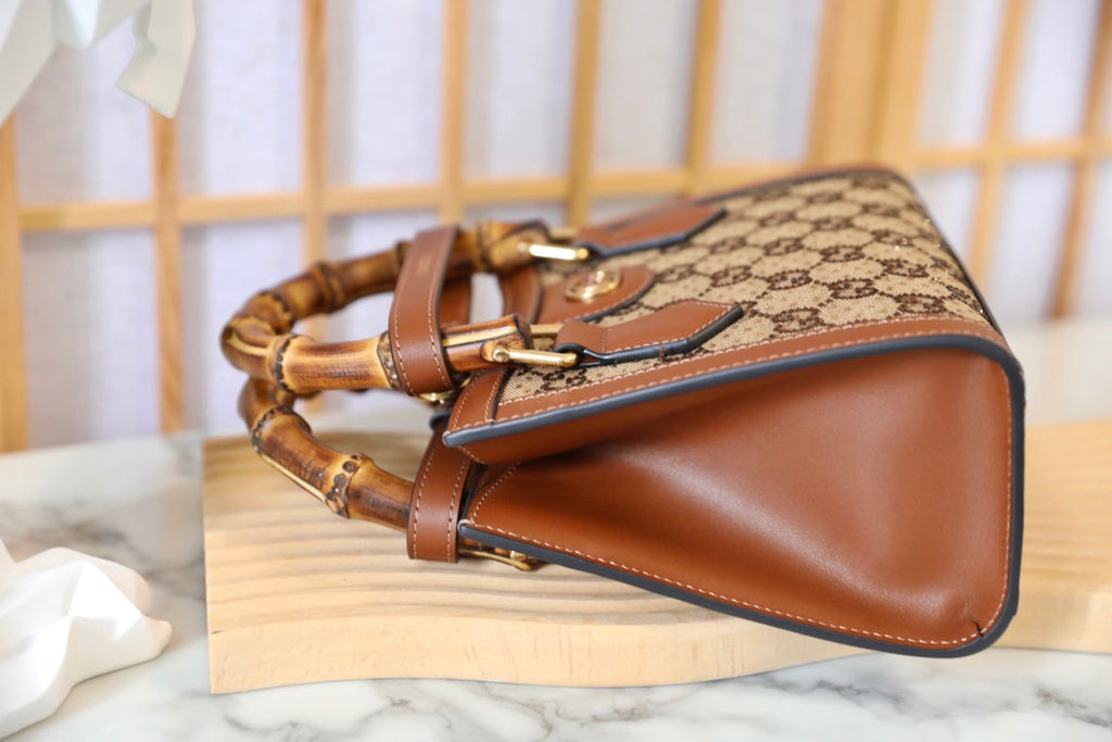 Gucci Diana Crystal Bamboo Top Handle Bag-675800