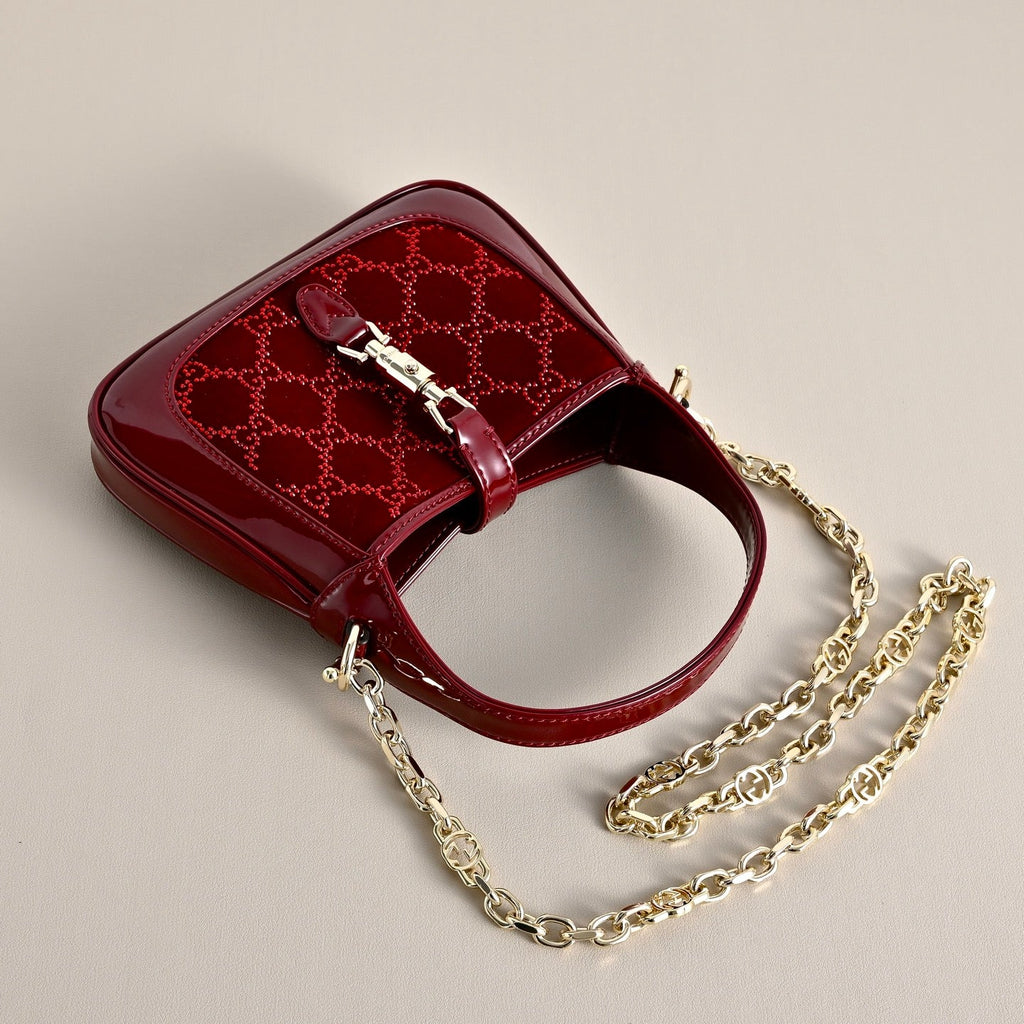 Gucci Jackie 1961 Velvet Shoulder Bag – 836684