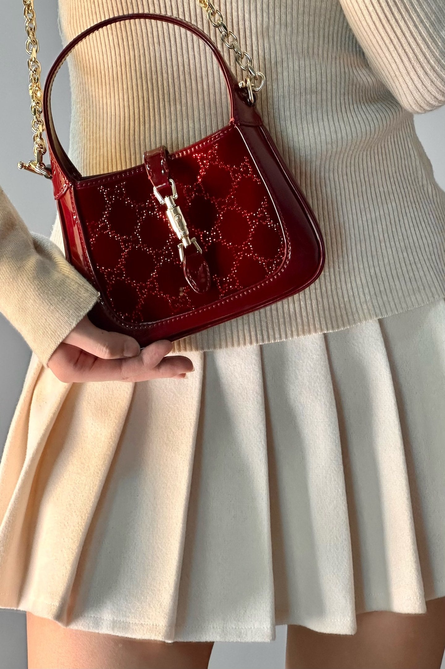 Gucci Jackie 1961 Velvet Shoulder Bag – 836684