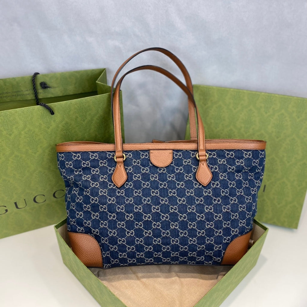 Gucci Black Denim Shopping Bag – 631685