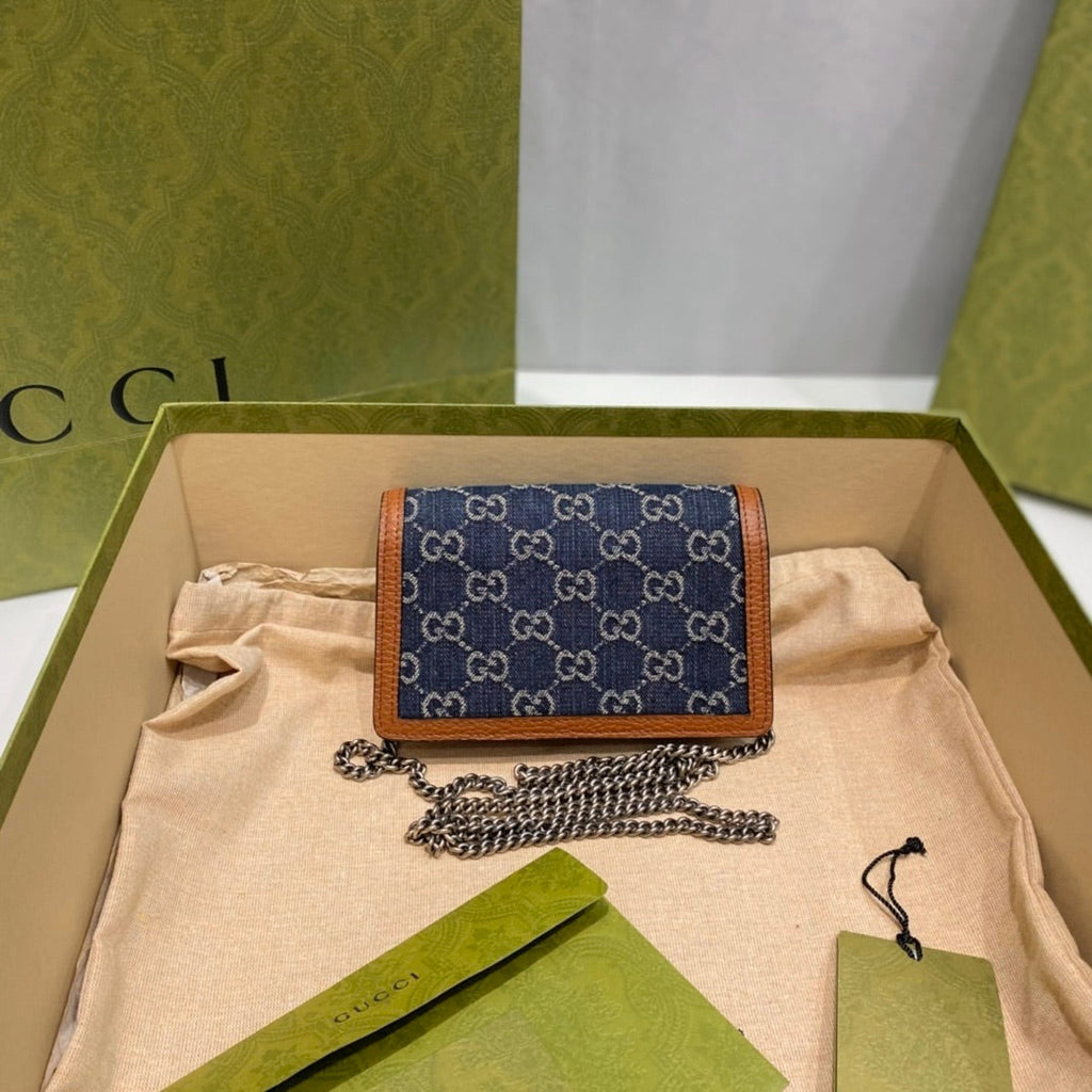 Gucci GG Supreme Black Denim Dionysus Bag – 476432/499623