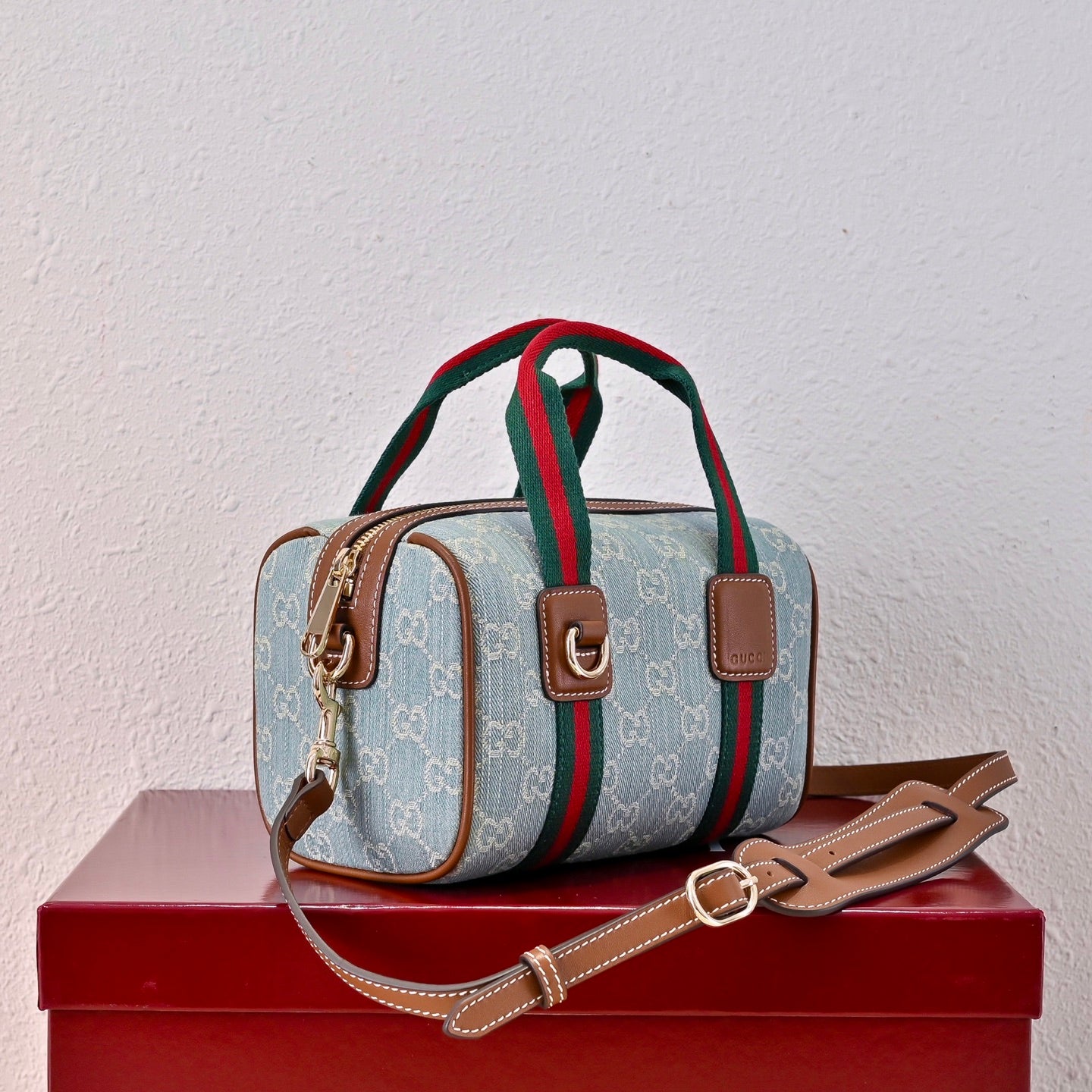 Gucci Ophidia Denim Web Pillow Bag – 859975
