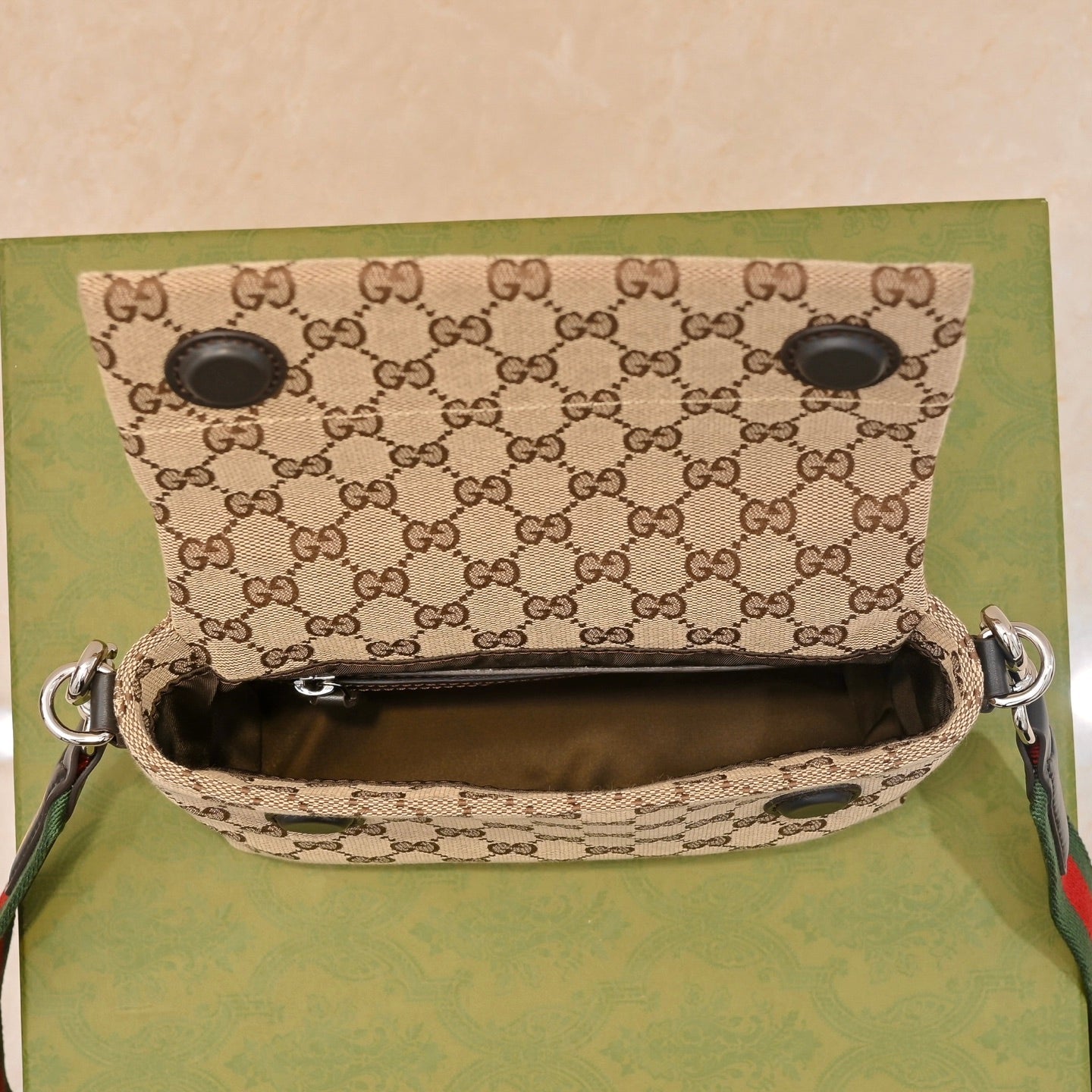 Gucci GG Canvas Small Top Handle Crossbody Bag – 821617